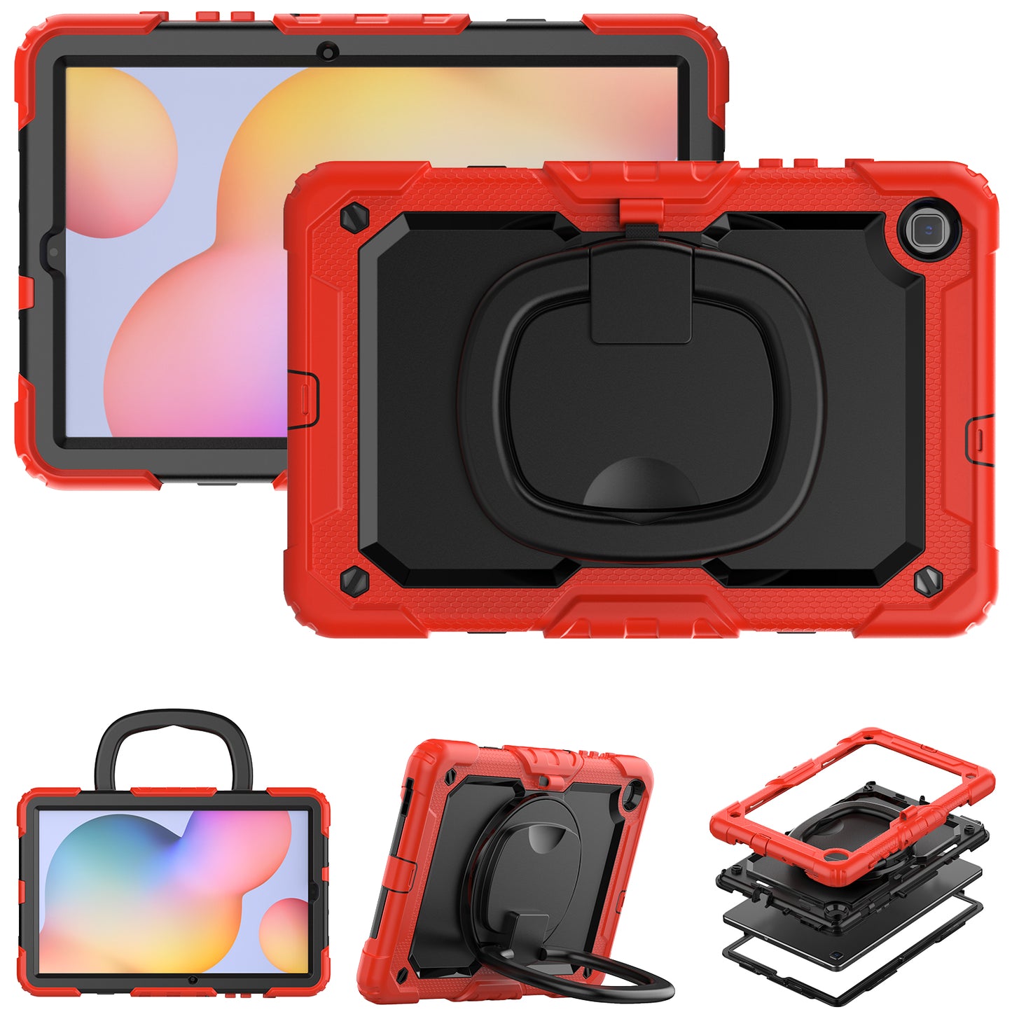 SHELLBOX Tough Handle Grip Hook Galaxy Tab S6 Lite Case