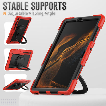 SHELLBOX Tough Handle Grip Hook Galaxy Tab S7 Plus Case