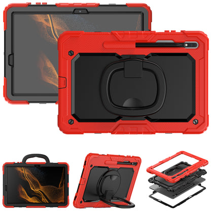 SHELLBOX Tough Handle Grip Hook Galaxy Tab S7 Plus Case