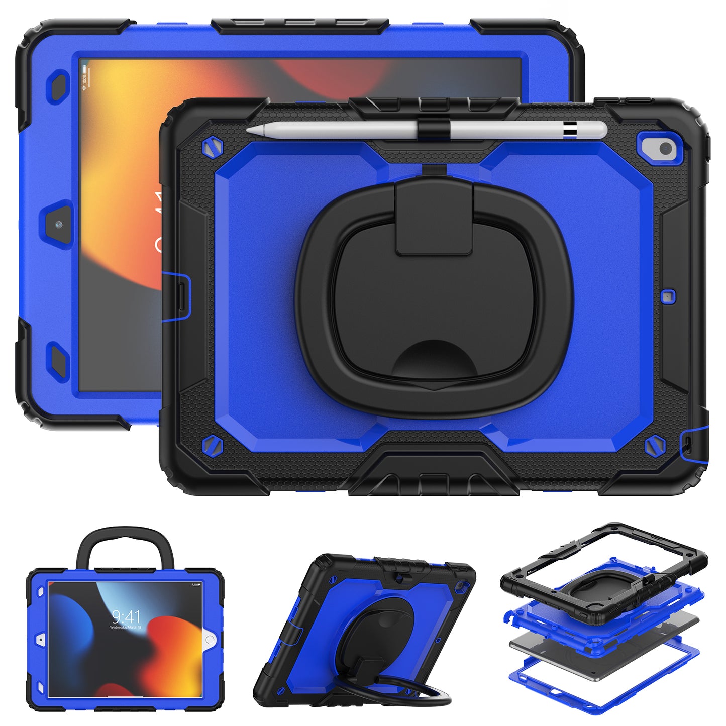 SHELLBOX Tough Handle Grip Hook iPad 8 Case