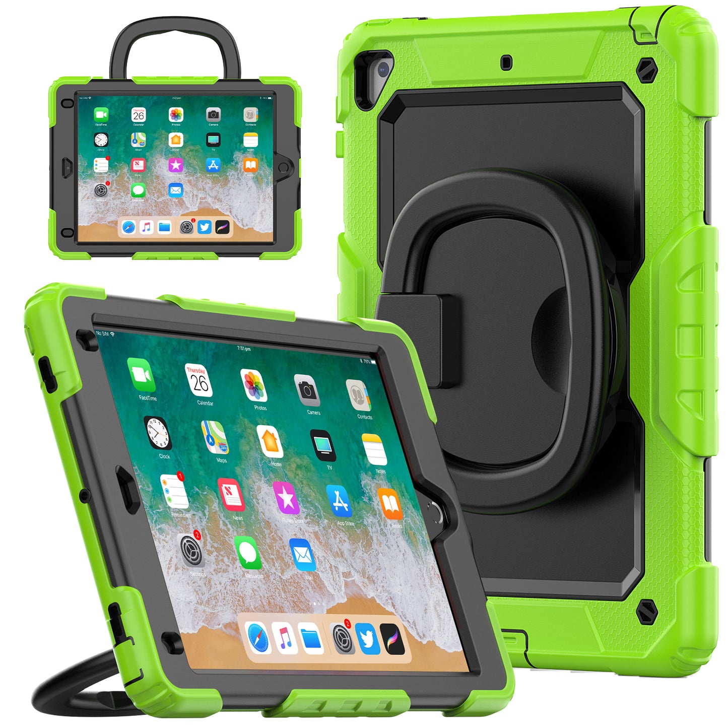 SHELLBOX Tough Handle Grip Hook iPad 6 Case