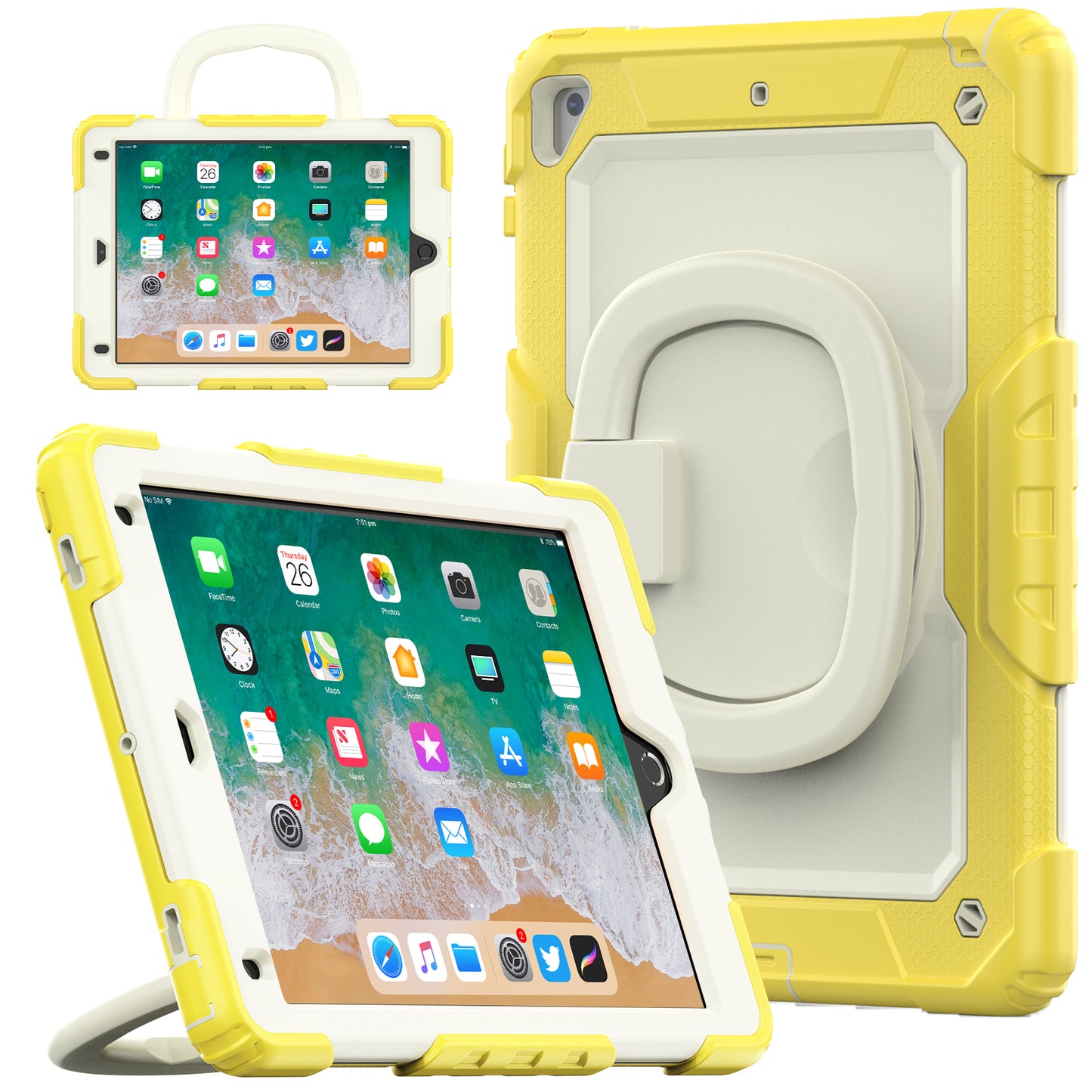 SHELLBOX Tough Handle Grip Hook iPad 6 Case