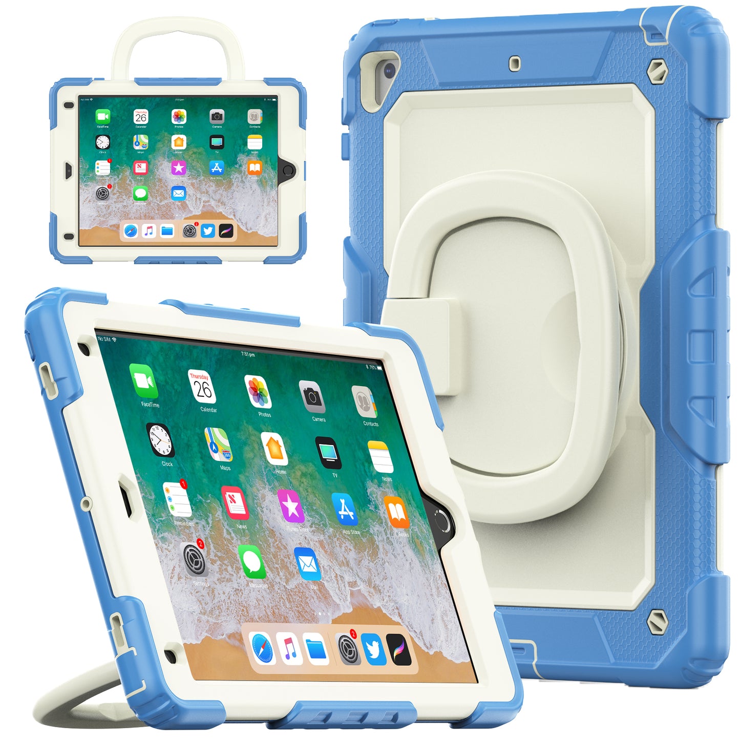 SHELLBOX Tough Handle Grip Hook iPad 6 Case