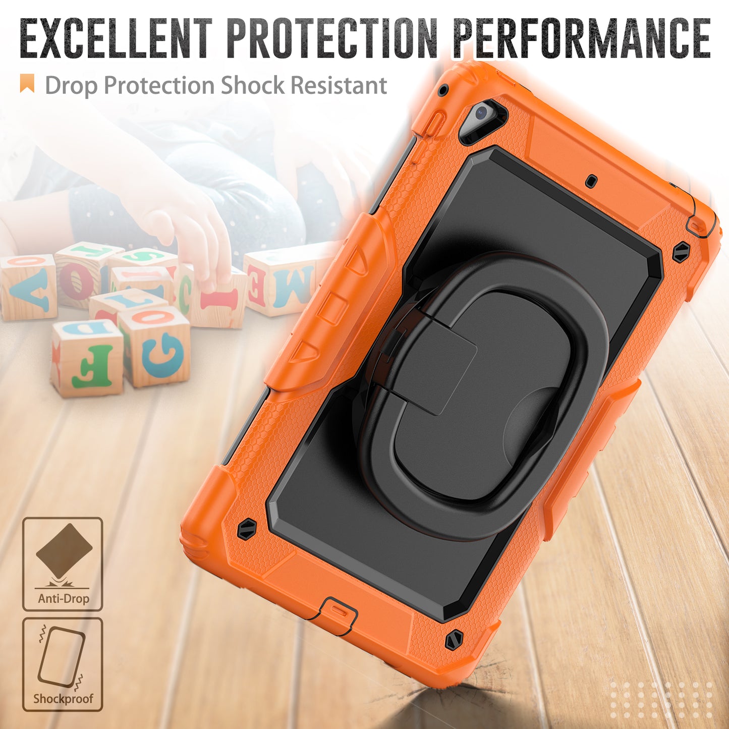 SHELLBOX Tough Handle Grip Hook iPad 6 Case