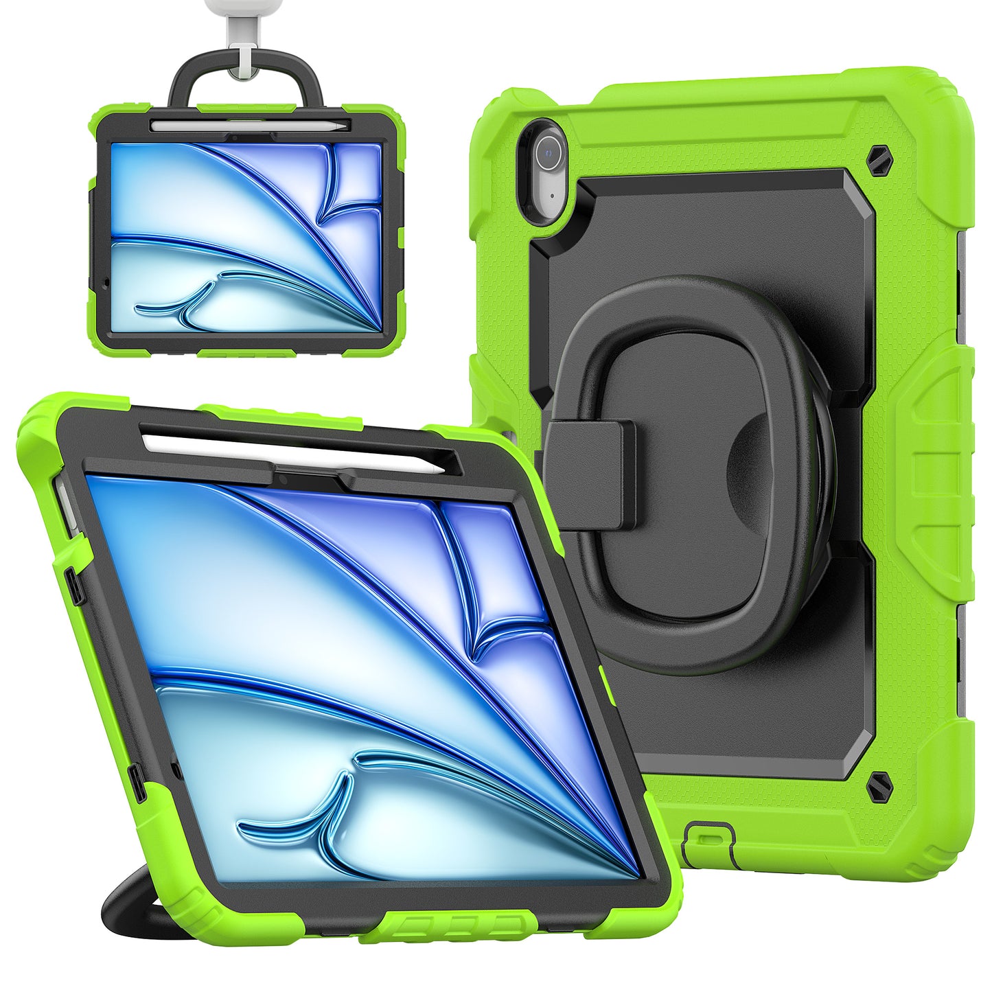 SHELLBOX Tough Handle Grip Hook iPad Air 11 Case