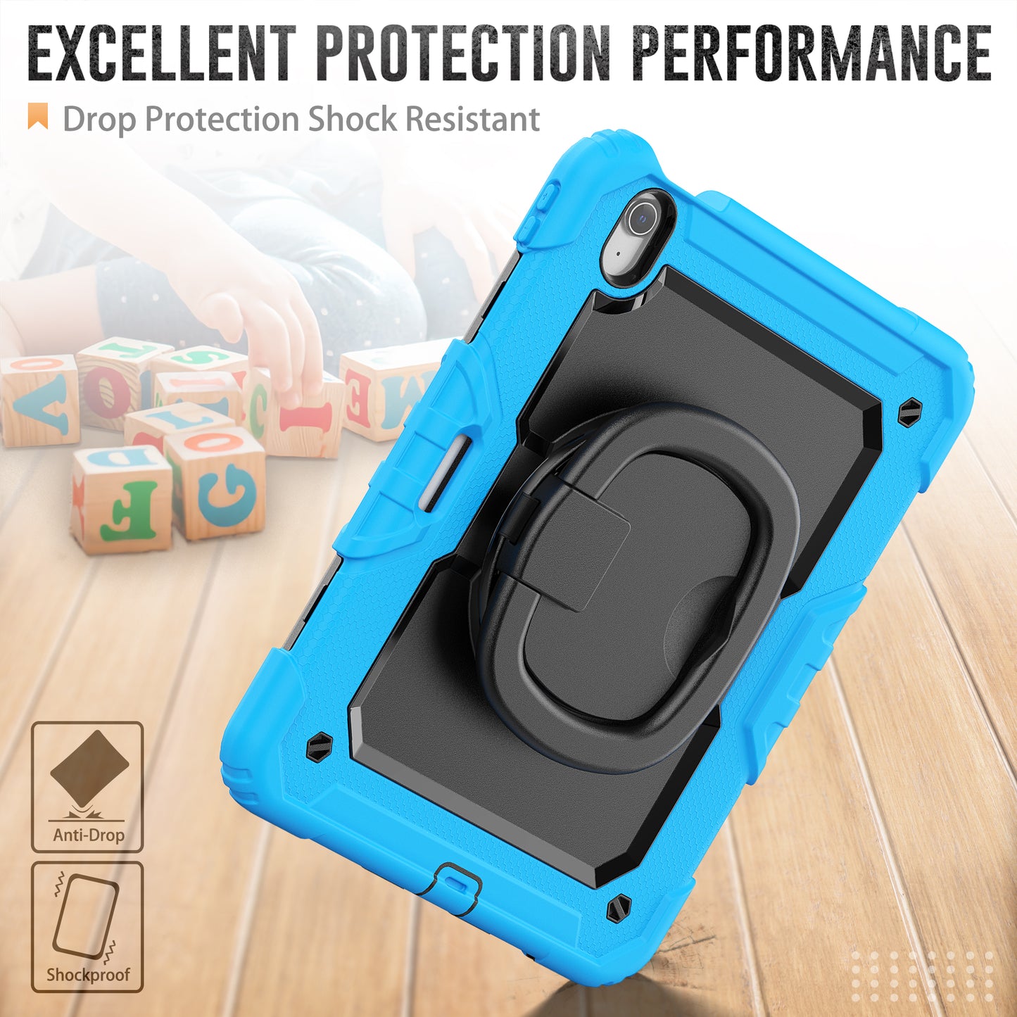 SHELLBOX Tough Handle Grip Hook iPad Air 11 Case