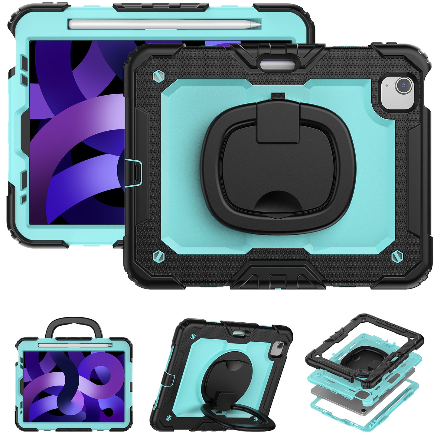 SHELLBOX Tough Handle Grip Hook iPad Air 5 Case