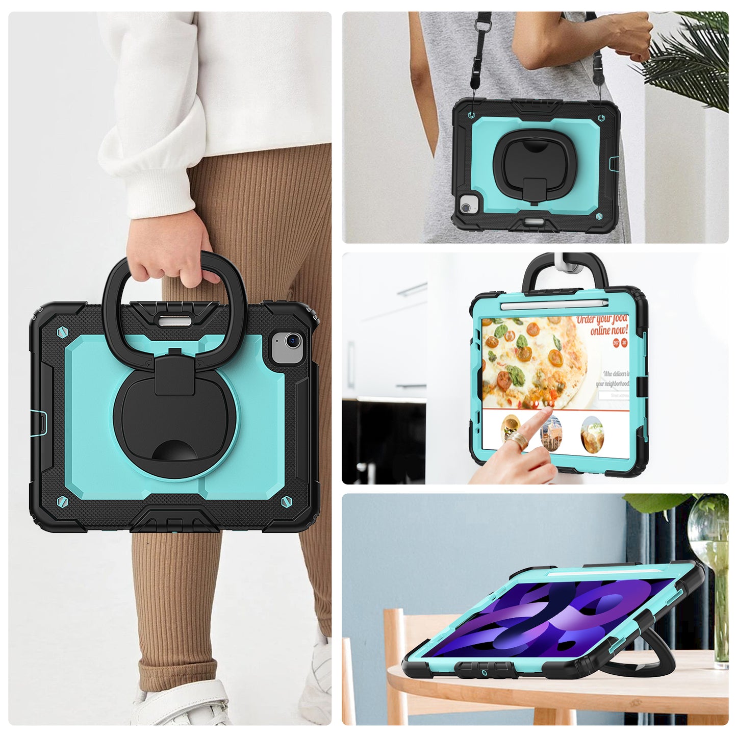 SHELLBOX Tough Handle Grip Hook iPad Air 5 Case