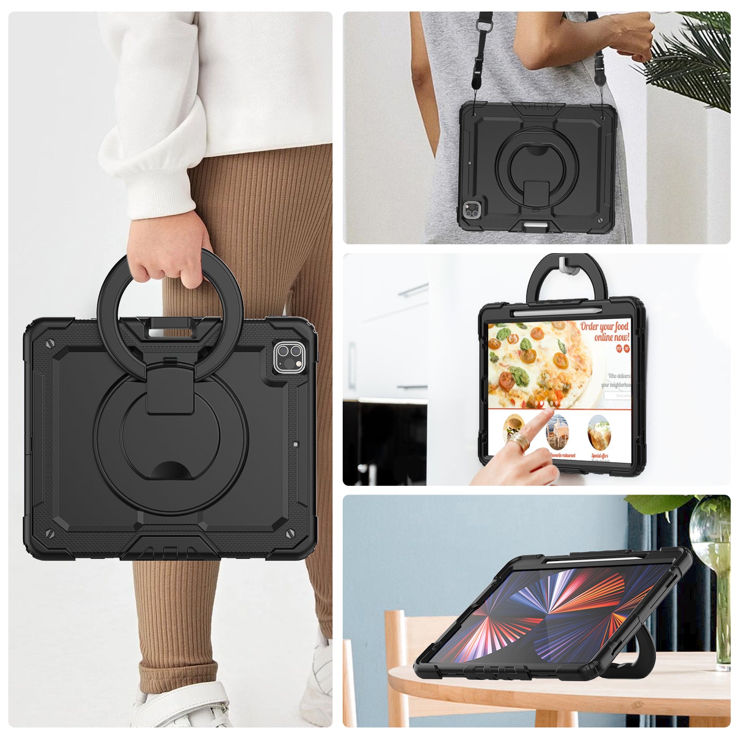 SHELLBOX Tough Handle Grip Hook iPad Pro 12.9 2018 Case