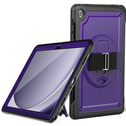 HUIXIANG Honeycomb Handle Strap Galaxy Tab A9+ Case Clear