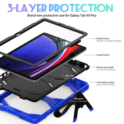 HUIXIANG Tough Box Galaxy Tab A9 Plus Case Built-in Screen Protector