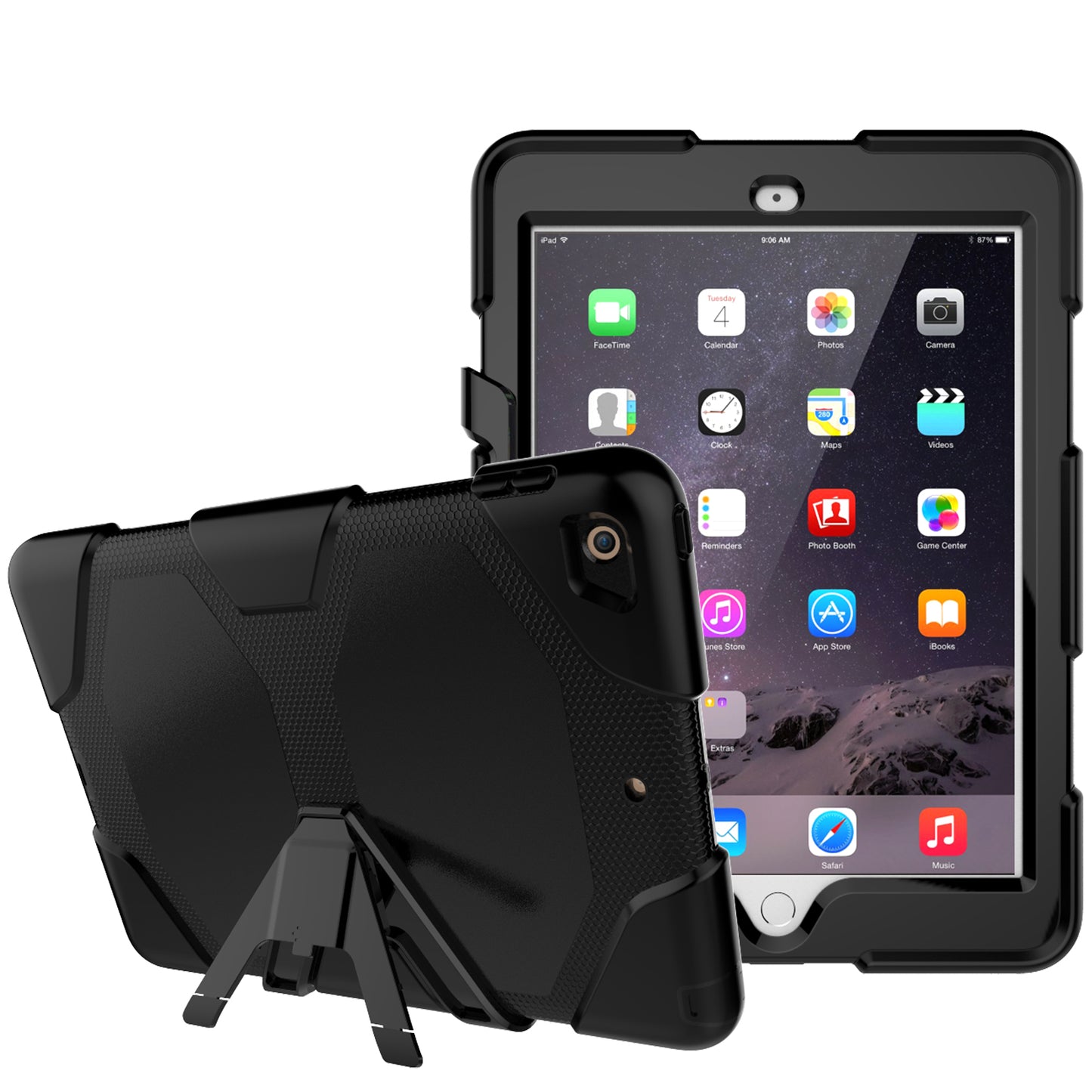 HUIXIANG Tough Box iPad 6 Case Built-in Screen Protector