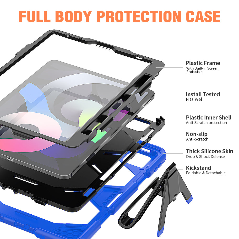 HUIXIANG Tough Box iPad Air 4 Case Built-in Screen Protector