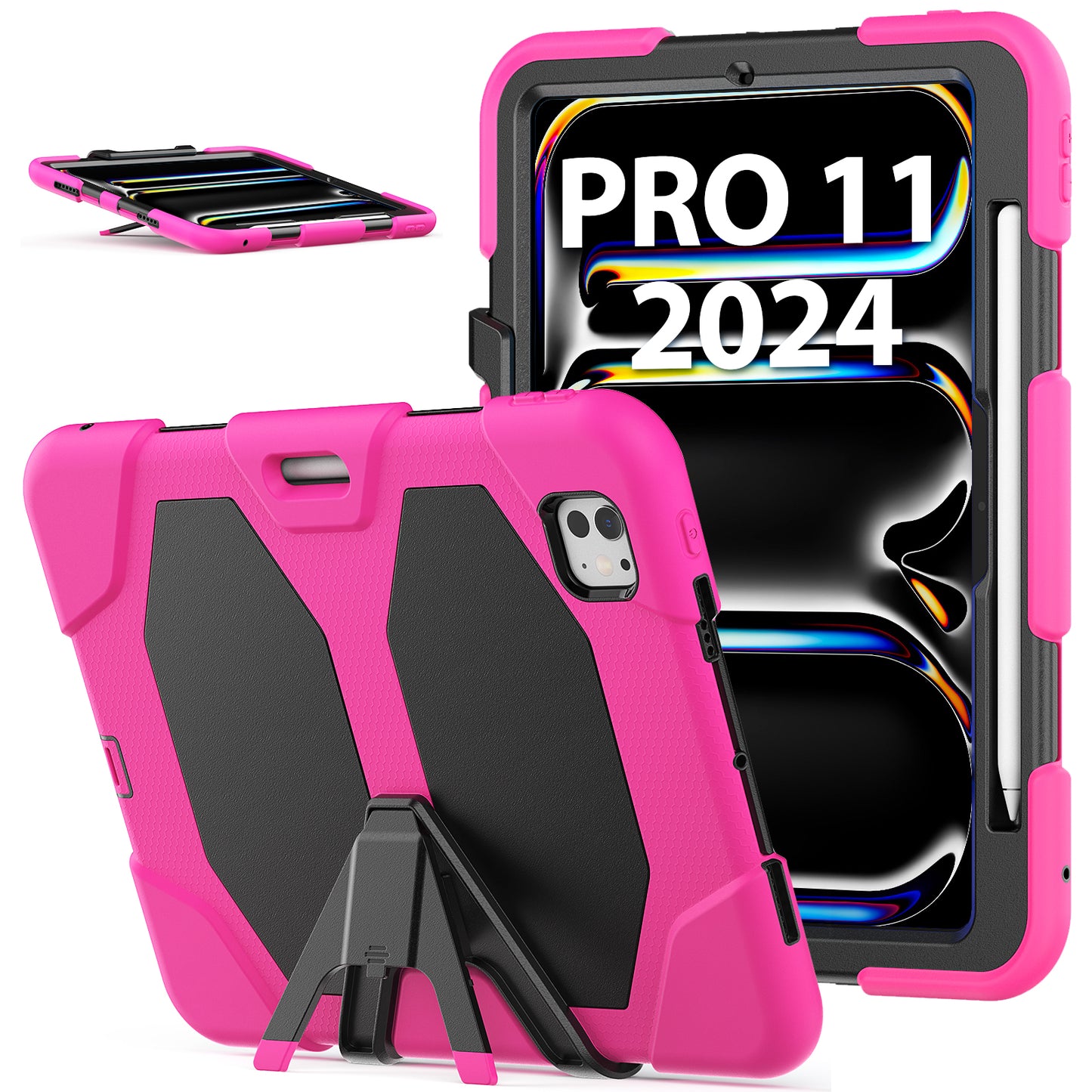 HUIXIANG Tough Box iPad Pro 11 2024 Case Built-in Screen Protector