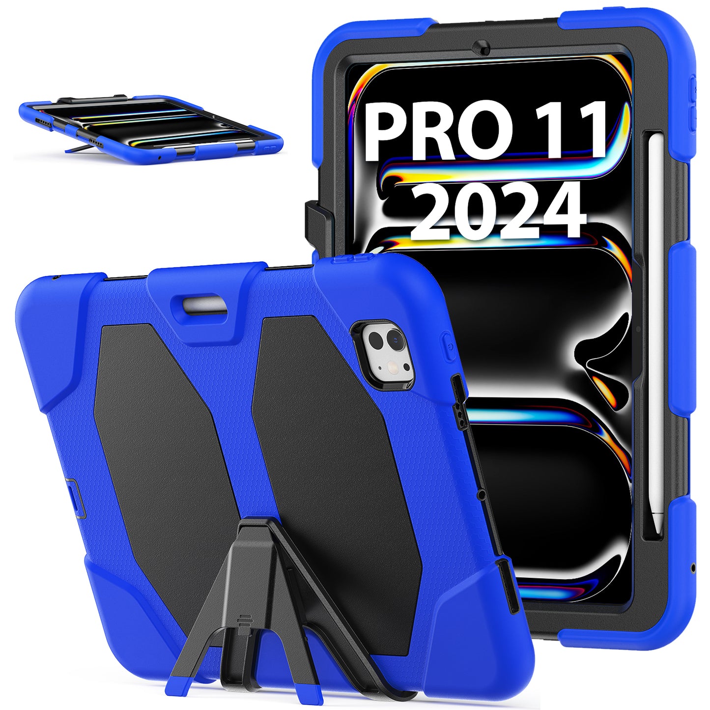 HUIXIANG Tough Box iPad Pro 11 2024 Case Built-in Screen Protector