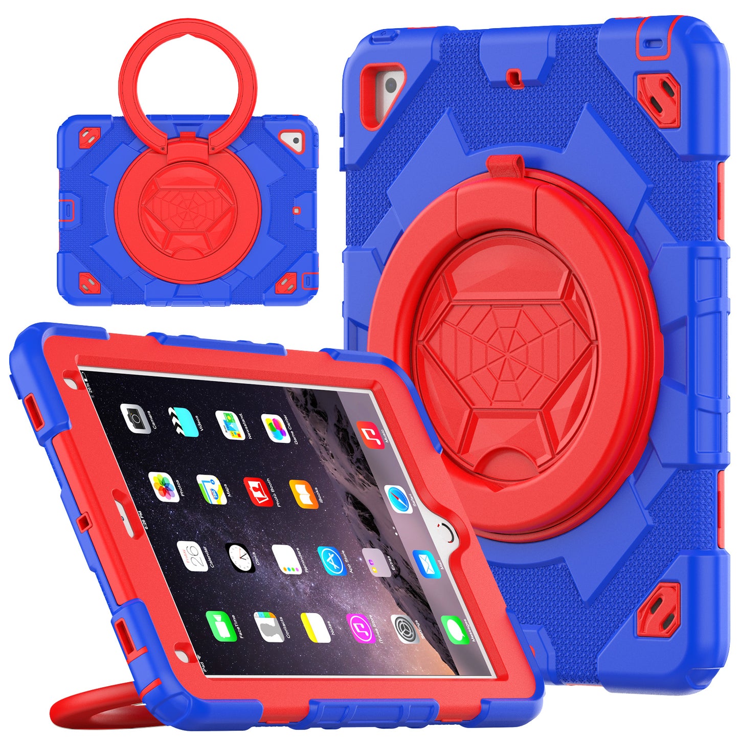 HUIXIANG Spiderman 360 Handle Grip iPad 5 Case Kids Safe