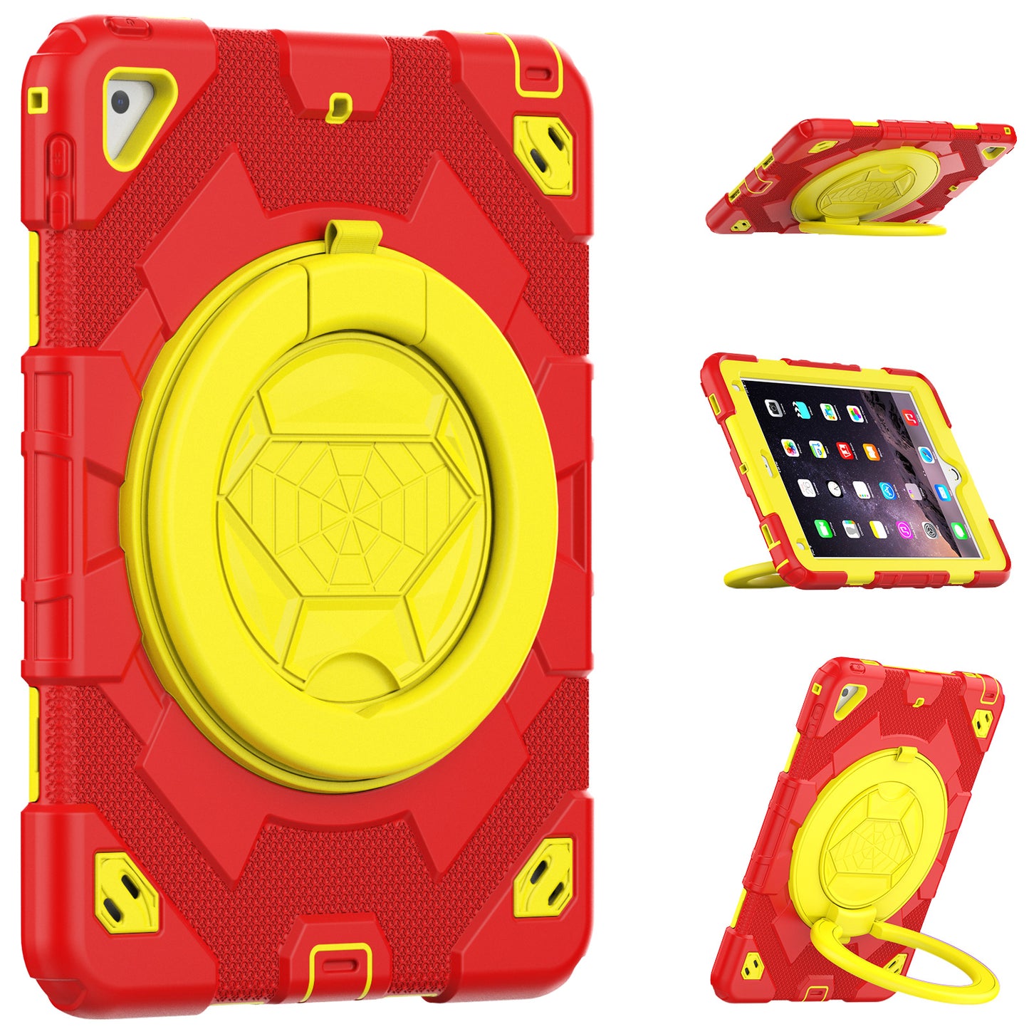 HUIXIANG Spiderman 360 Handle Grip iPad 5 Case Kids Safe