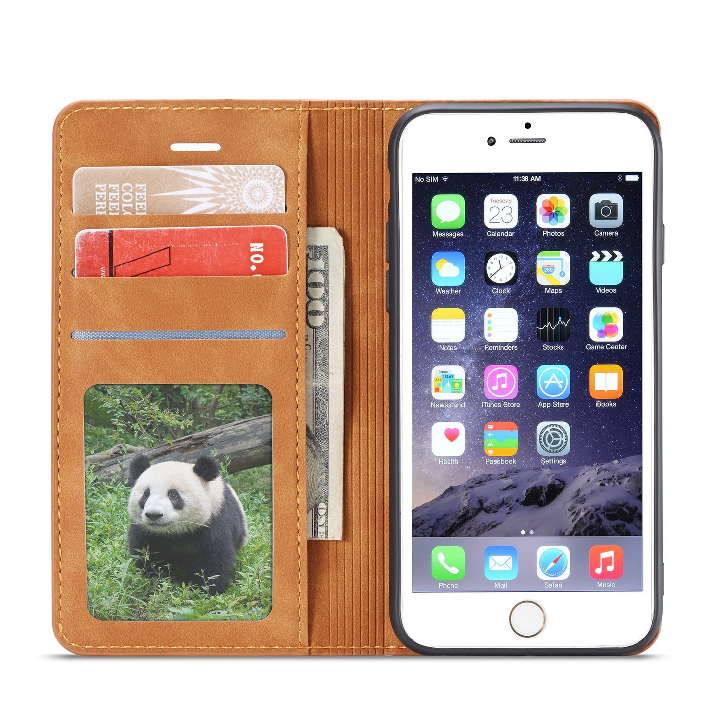 New Slim iPhone 6 6S Leather Case Book Stand Wallet Magnetic