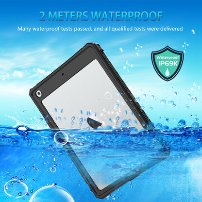 Swimming Underwater 2M iPad 7 Waterproof Case with Swivel 360 Rotatable