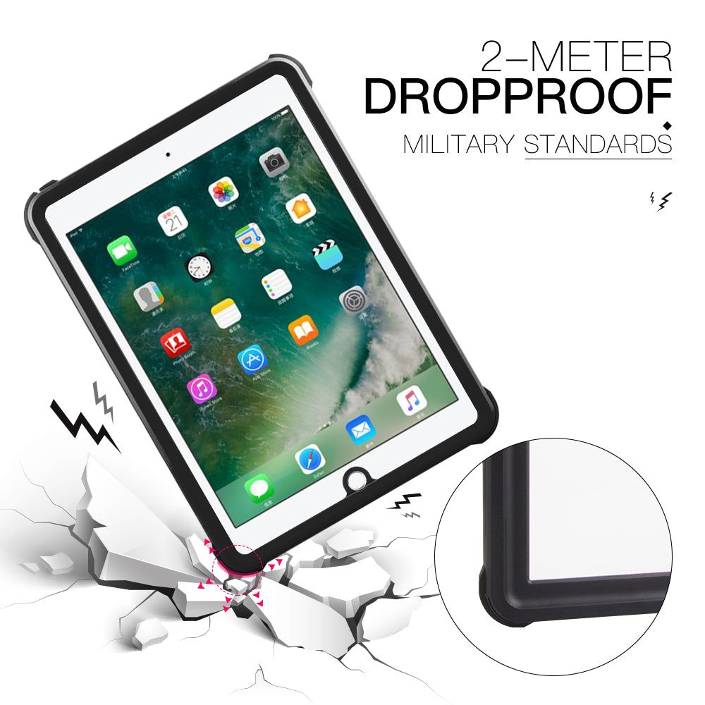 Swimming Underwater 2M iPad 5 Waterproof Case with Swivel 360 Rotatable