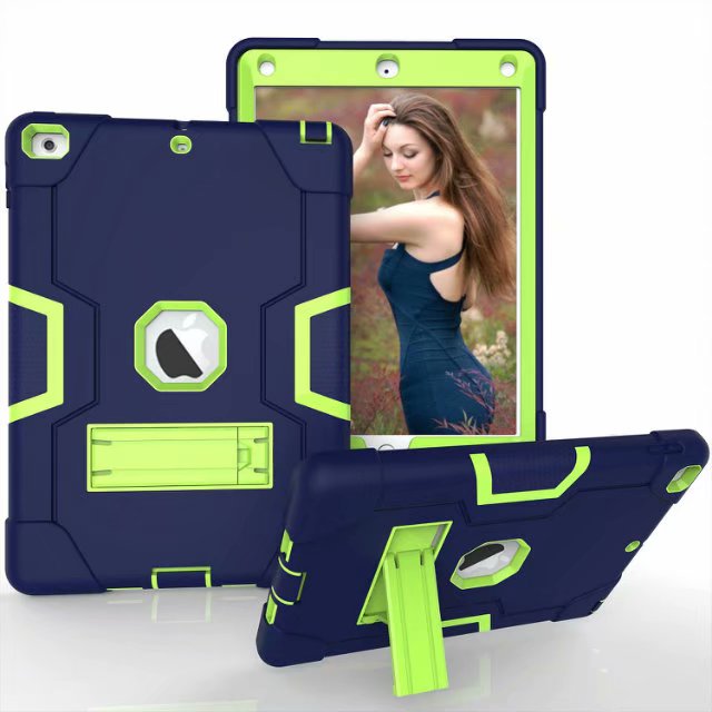 Contrast Armor iPad 5 Shockproof Case Silicone PC Full Protection Tri-layer Stand