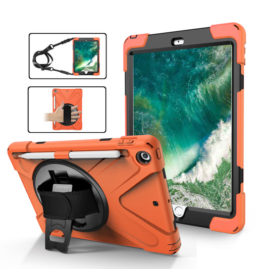 Pirate King iPad Air 1 Case 360 Rotating Stand with Hand Holder Shoulder Strap