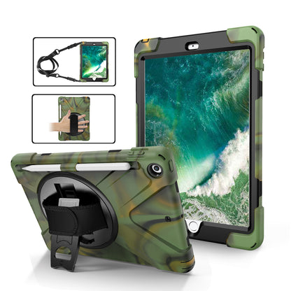 Pirate King iPad 5 Case 360 Rotating Stand with Hand Holder Shoulder Strap