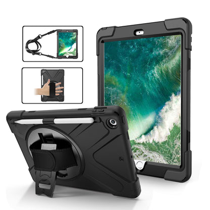 Pirate King iPad Pro 9.7 Case 360 Rotating Stand Hand Holder Shoulder Strap