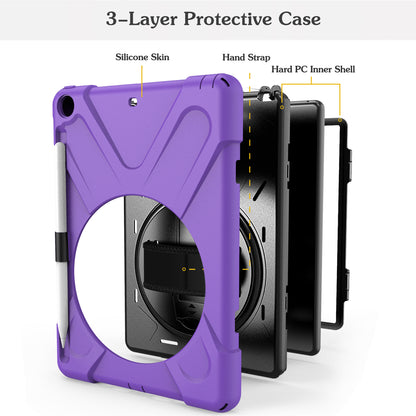 Pirate King iPad 5 Case 360 Rotating Stand with Hand Holder Shoulder Strap