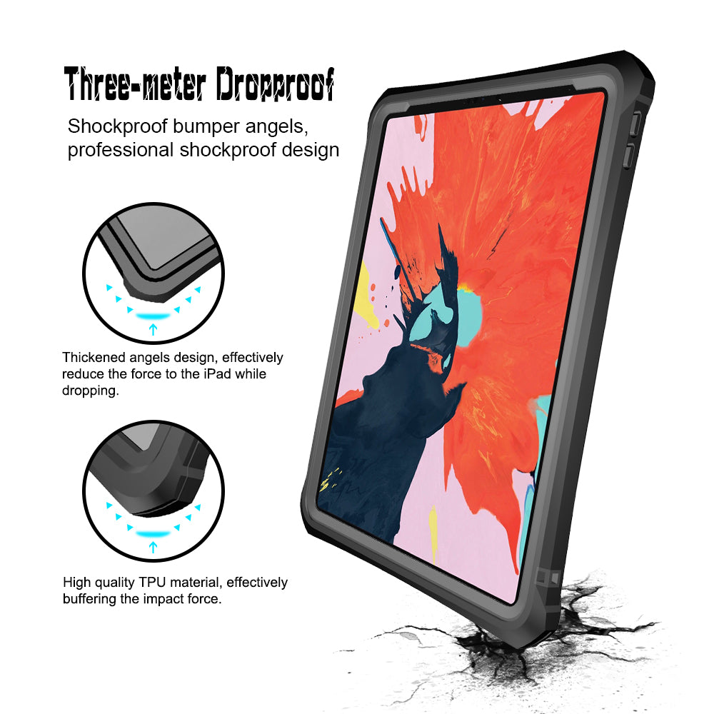 Swimming Underwater 2M iPad Pro 11 (2018) Waterproof Case with Swivel Rotatable