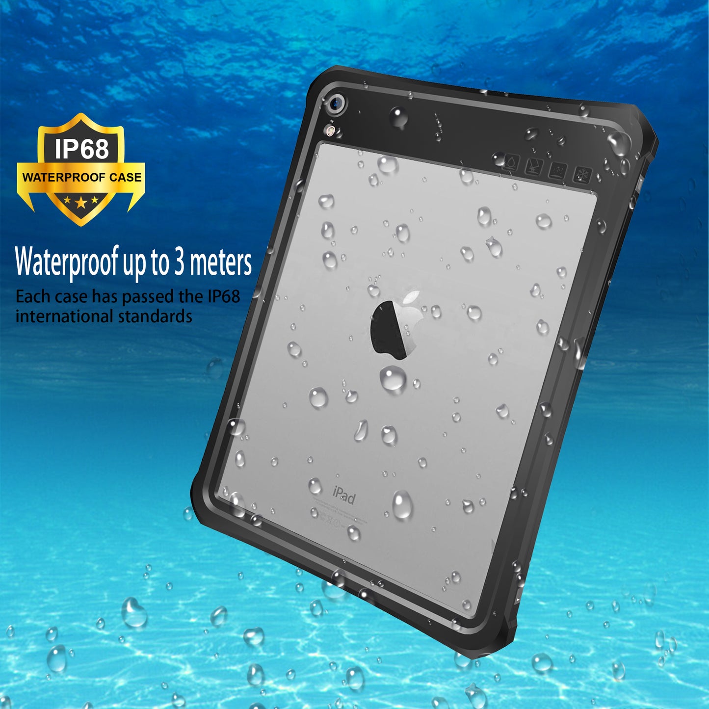 Swimming Underwater 2M iPad Pro 11 (2018) Waterproof Case with Swivel Rotatable