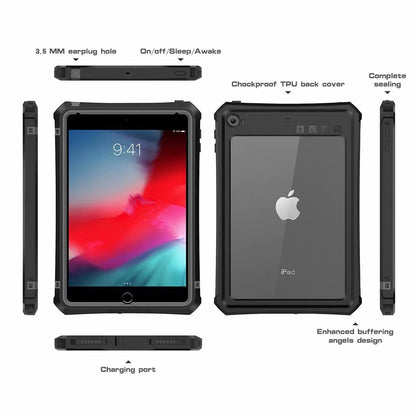 Swimming iPad Mini 5 Waterproof Case Underwater 2M Rotatable Holder Layard