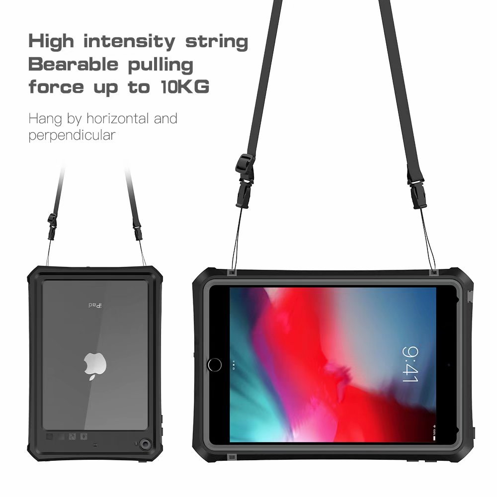 Swimming iPad Mini 5 Waterproof Case Underwater 2M Rotatable Holder Layard