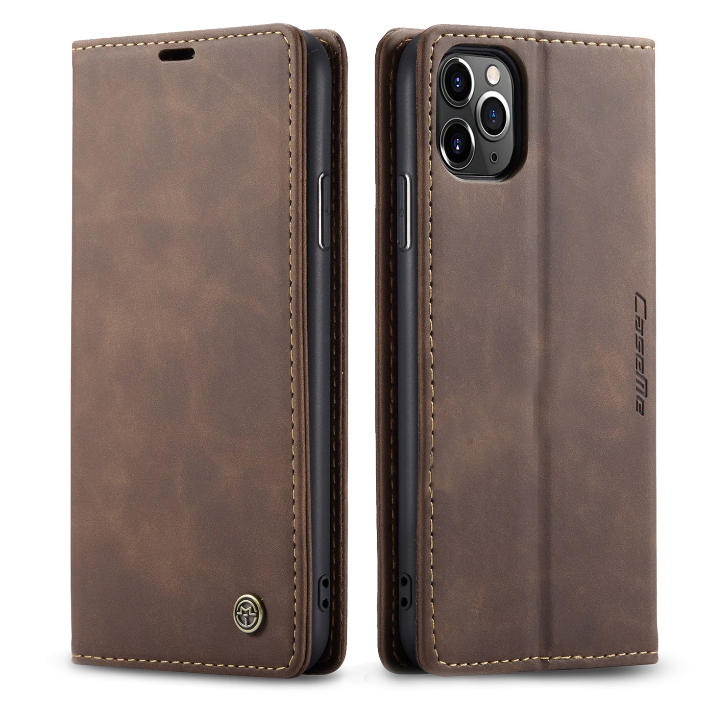 Book Classical iPhone 11 Pro Leather Case Retro Slim Wallet Stand