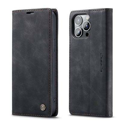 Book Classical iPhone 13 Pro Max Leather Case Retro Slim Wallet Stand