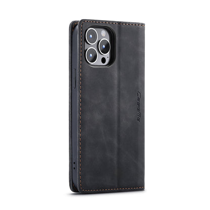 Book Classical iPhone 13 Pro Max Leather Case Retro Slim Wallet Stand