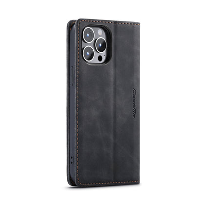 Book Classical iPhone 13 Pro Leather Case Retro Slim Wallet Stand