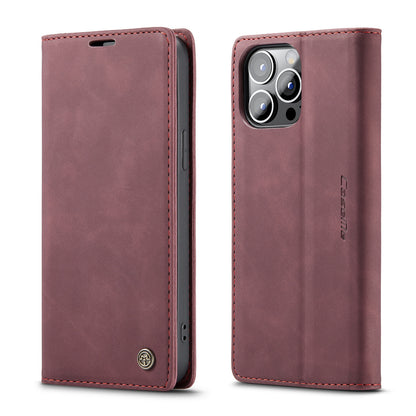 Book Classical iPhone 13 Pro Max Leather Case Retro Slim Wallet Stand