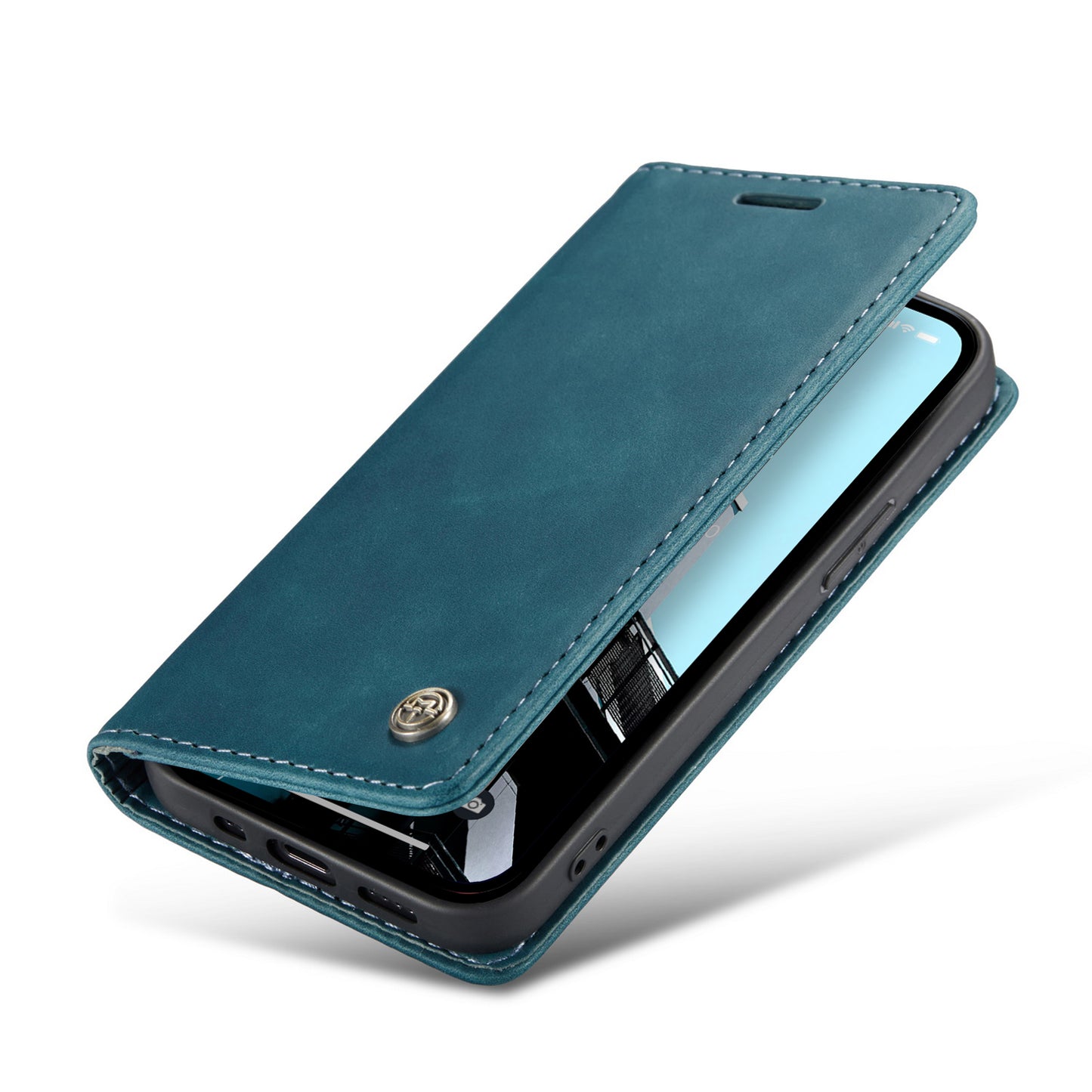 Book Classical iPhone 14 Pro Leather Case Retro Slim Wallet Stand