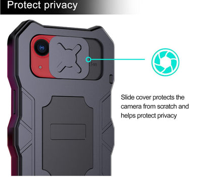 Camera Protection iPhone 12 Pro Metal Case Creative Kickstand Combo Silicone PC