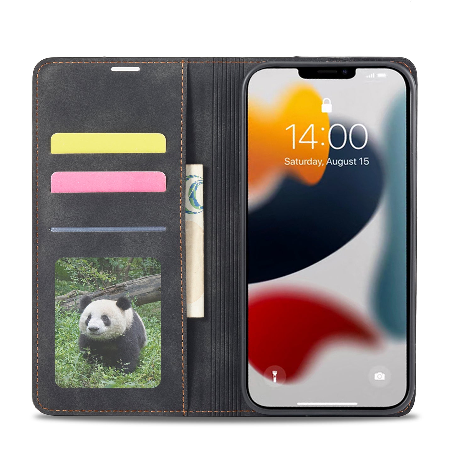 New Slim iPhone 14 Pro Max Leather Case Book Stand Wallet Magnetic