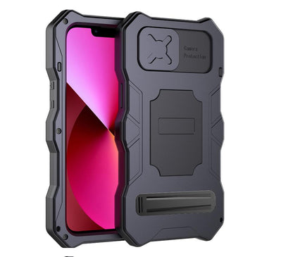Camera Protection iPhone 12 Pro Metal Case Creative Kickstand Combo Silicone PC