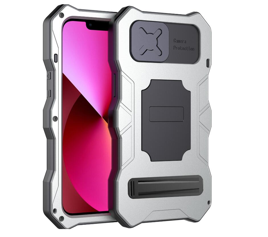 Camera Protection iPhone 12 Pro Metal Case Creative Kickstand Combo Silicone PC