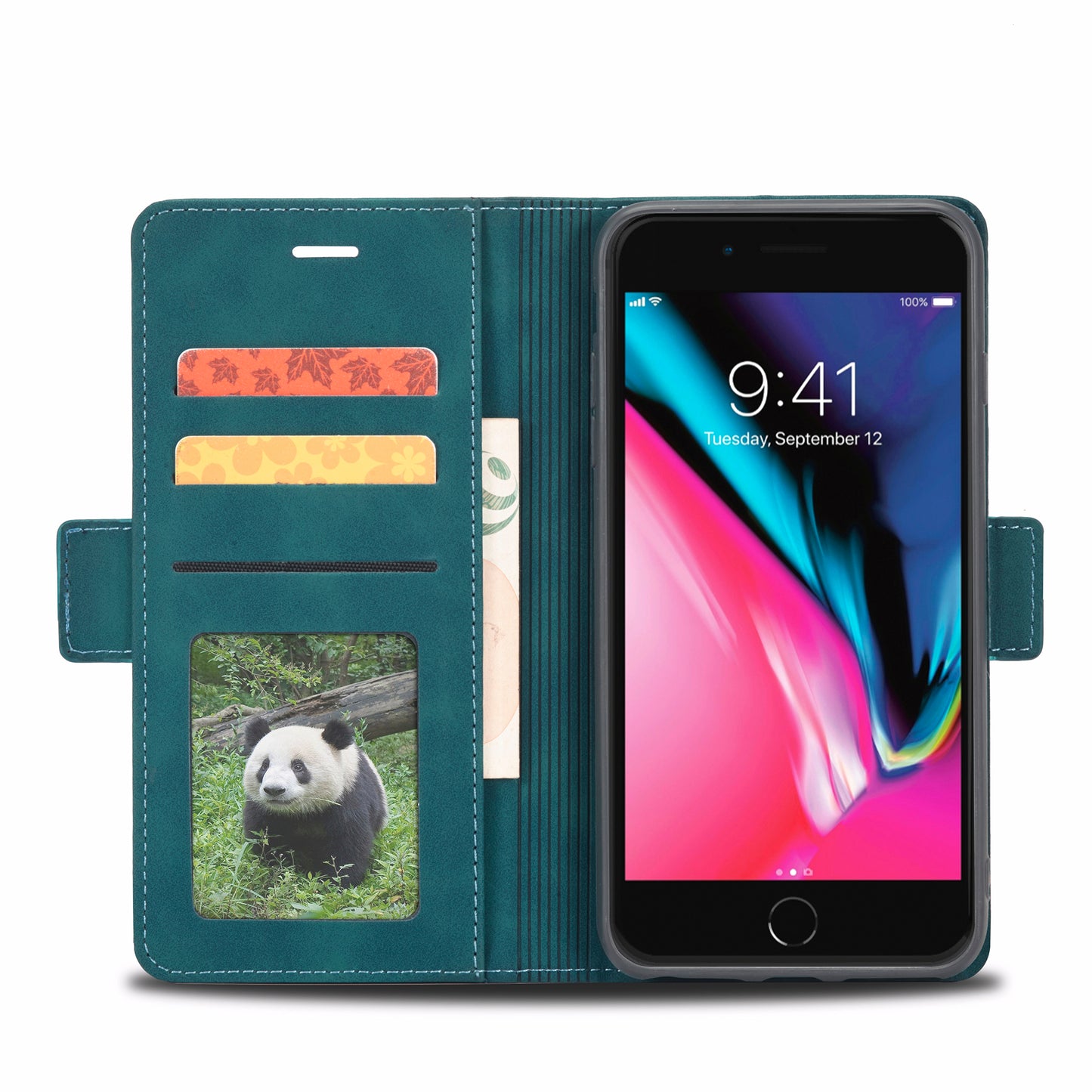 Tower Buckle iPhone 6 6S Plus Leather Case Frosted TPU Magnetic Wallet Stand