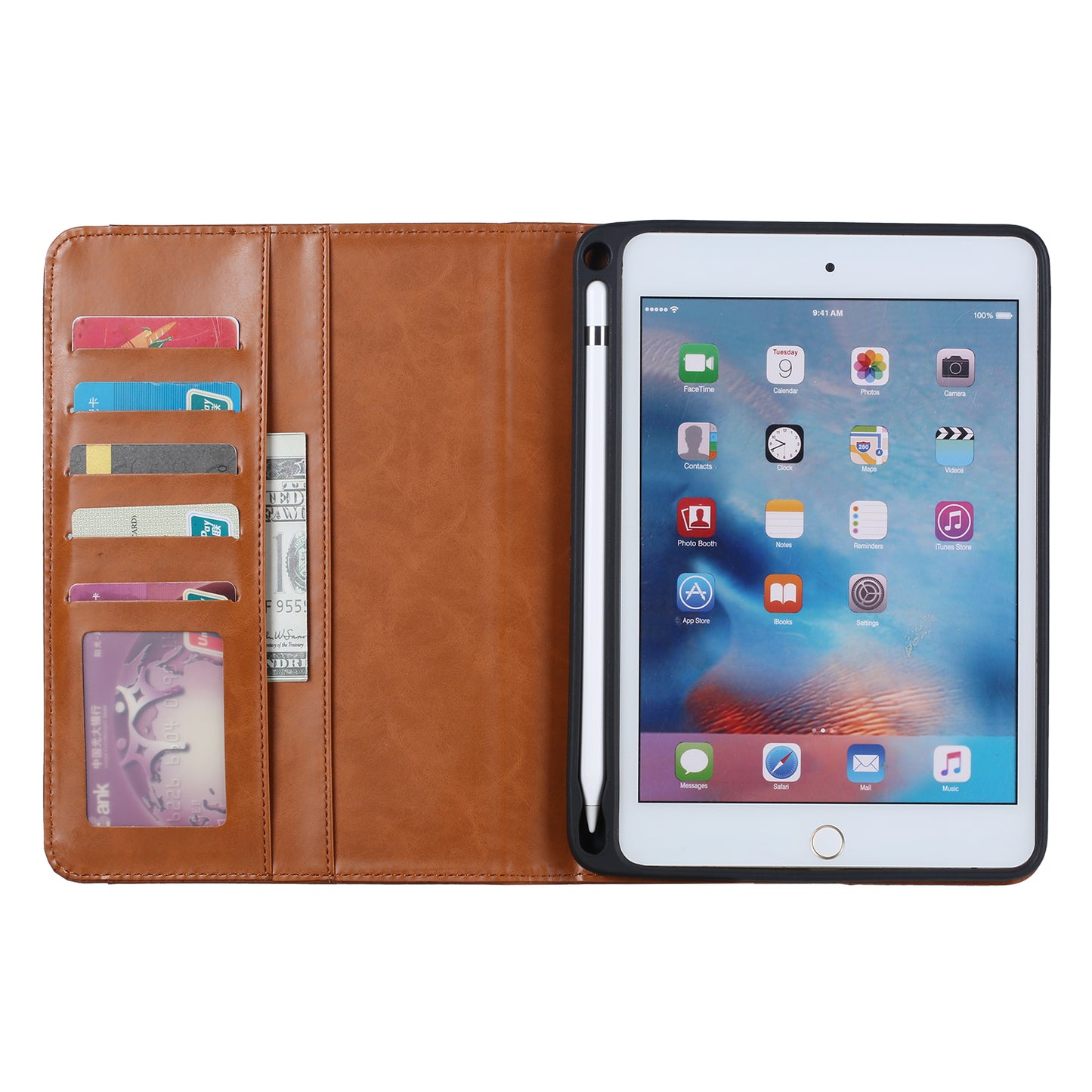 BOYU Knead Notes Pocket iPad Mini 5 Leather Case