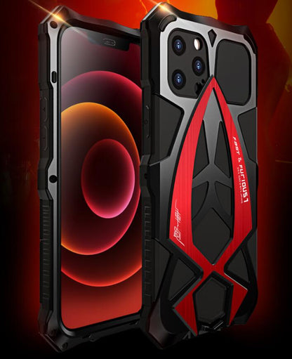 Sports Car iPhone 11 Pro Max Metal Case Anti-Fall Silicone Built-in Screen Protector