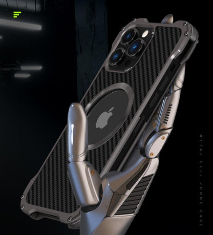 Kevlar Magsafe iPhone 13 Pro Max Case Bumper Aluminum Zinc Alloy Carbon Fiber