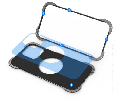 Kevlar Magsafe iPhone 14 Pro Max Case Bumper Aluminum Zinc Alloy Carbon Fiber