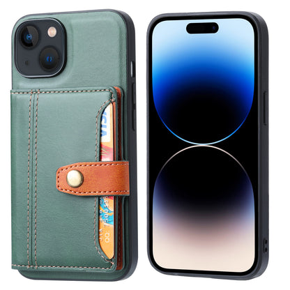 BOYU Buckle Cards Pocket iPhone 16 Plus Leather Case