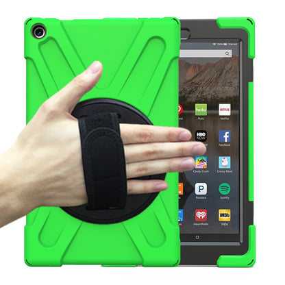 Pirate King Amazon Kindle Fire HD 10 (2018) Case 360 Rotating Stand with Hand Holder Shoulder Strap